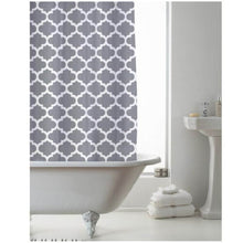 Grey Polyester Shower Curtain Print Bathroom Decoration Simple And Practical