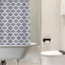 Grey Polyester Shower Curtain Print Bathroom Decoration Simple And Practical