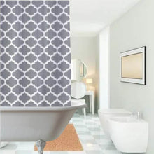 Grey Polyester Shower Curtain Print Bathroom Decoration Simple And Practical