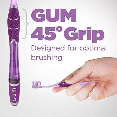 GUM - 525PH Technique Deep Clean Toothbrush, Compact Soft Bristles, Item 525 Professional Samples, 12 Count