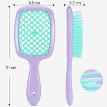 Hair Brush 2 Pack, Detangle Hiar Brush for Women Men, and Kids, Great on Wet/Dry Hair Smoothing Massaging Detangling (Light green purple + Rose blue)