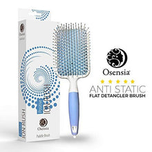 Hair Brush for Thick Hair with Ionic Minerals - Paddle Brush for Men and Women, for Blow Drying, Straightening - Gentle Bristles, Easy Comfort Grip Fl