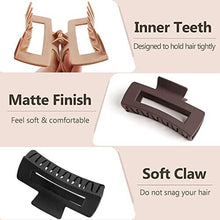 Hair Claw Clip for Women & Girls, Matte Hair Clips, 4.3 Inch(11cm) Large Claw Clips for Women Thick Hair, Non-Slip Strong Jaw Claw Clips (Rectangle