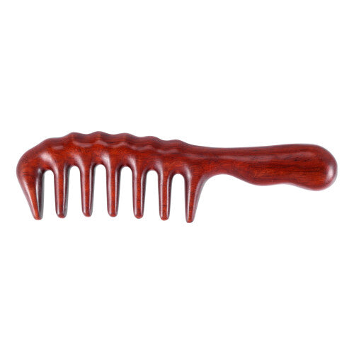 Hair Comb for Detangling - Wide Tooth Wood Comb for Curly Hair - No Static Natural Wooden Sandalwood Comb