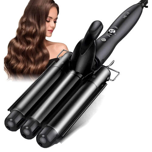 Hair Curler, 22mm 3 Barrel Hair Waver Curling Wand