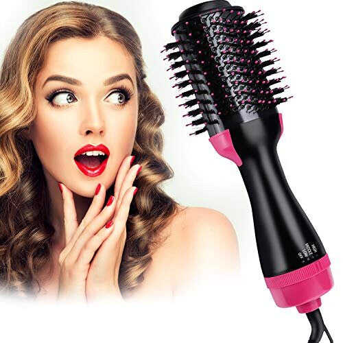 Hair Dryer Brush 4 IN 1 Hot Air Brush Multifunctional Hair Dryer & Volumizer & Styler Hot Air Brush Salon Hair Straightener Suitable for All hair Anti