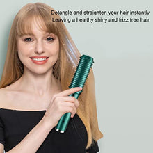 Hair Straightener, Cordless Hair Straightening Curling Brush, Evenly Quickly Heating, USB Rechargeable Hair Styling Tool, Electric Hot Comb