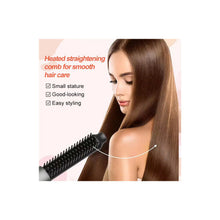 Hair Straightening Brush Ceramic Straightener Brush Electric Heated Hot Hair Brushes