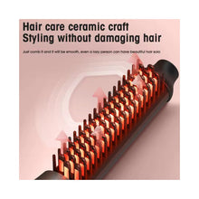 Hair Straightening Brush Ceramic Straightener Brush Electric Heated Hot Hair Brushes