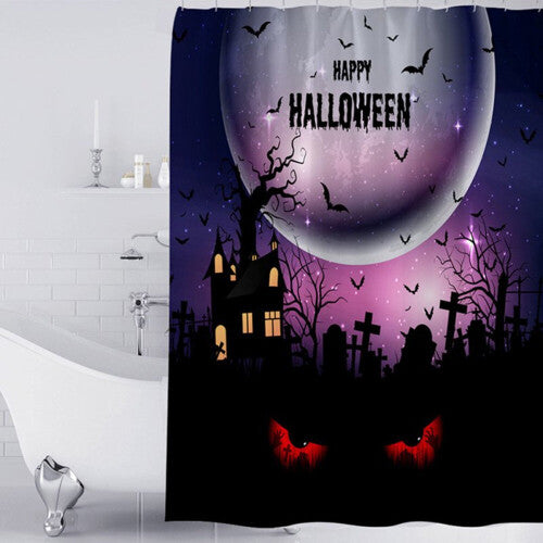 Halloween Series Waterproof Printing Shower Curtain for Bathroom Decoration Halloween - grave_150*180cm