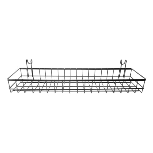 Hanging Basket for Wire Wall Grid Panel, 40X10X5CM, Black Painted