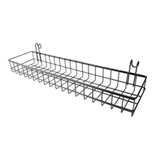 Hanging Basket for Wire Wall Grid Panel, 40X10X5CM, Black Painted