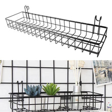 Hanging Basket for Wire Wall Grid Panel, 40X10X5CM, Black Painted