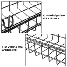 Hanging Basket for Wire Wall Grid Panel, 40X10X5CM, Black Painted