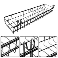 Hanging Basket for Wire Wall Grid Panel, 40X10X5CM, Black Painted