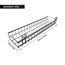 Hanging Basket for Wire Wall Grid Panel, 40X10X5CM, Black Painted