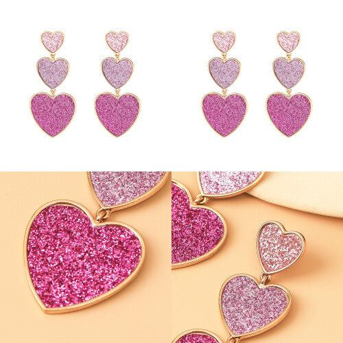 Heartshaped Fashion Forward Earrings With Sophisticated Plating