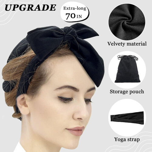 Heatless Curlers Headband, Soft Velour Heatless Curls