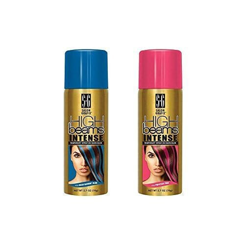 High Beams Intense Temporary Spray Hair Color Popstar Pink & Head Bangin Blue Set