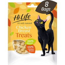 HiLife it's only natural Cat Treats - 100% Chicken Breast, 100% Natural Grain Free, 8 Bags x 30g