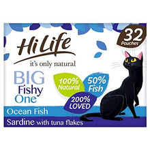 HiLife it's only natural - Complete Wet Cat Food - The Big Fishy One in Jelly - 100% Natural Ingredients Grain Free, 32 Pouches x 70g