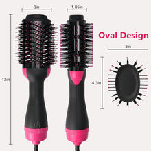 Hot air brush styler and hair dryer, negative ion blowing brush for straightening and curling women