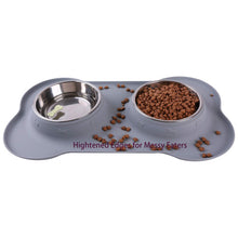 Hubulk Pet Dog Bowls 2 Stainless Steel Dog Bowl with No Spill Non-Skid