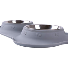 Hubulk Pet Dog Bowls 2 Stainless Steel Dog Bowl with No Spill Non-Skid