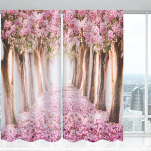 (I) 2 Panels/set Anti-UV Blackout Window Curtains 3D Effect Print Thermal Drapes