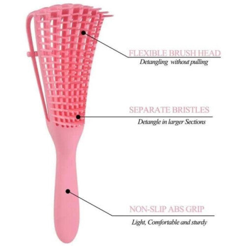 ICEBLUEOR Detangling Brush for Curly Hair, Afro Textured 3a to 4c Kinky Wavy Hair for Wet-Dry-Long Curly Hair, e[85]