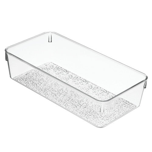 iDesign 49250 Rain BPA-Free Plastic Drawer Organizer Tray - 12"" x 6"" x 3""  Clear