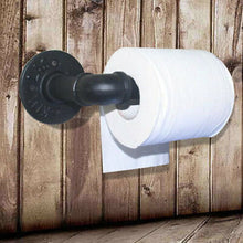 Industrial Rustic Toilet Paper Roll Holder Iron Wall Mounted Pipe