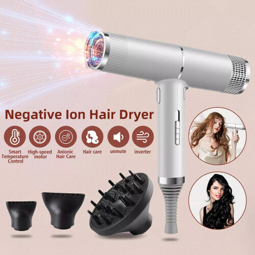 Ionic Hair Dryer Blow Dryer with Diffuser for Home Professional