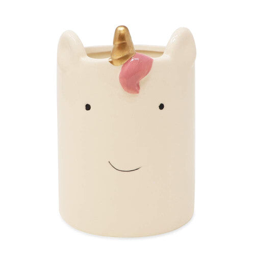 Isaac Jacobs White Ceramic Unicorn  Makeup Brush Holder  Multi-Purpose