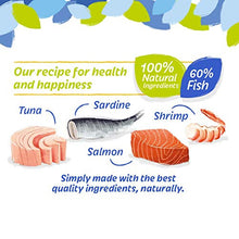 it's only natural - Wet Cat Food - Luxury Seafood Platter in Jelly Tuna Loin Salmon Shrimps - 100% Natural Grain Free, 20 Pouches x 50g