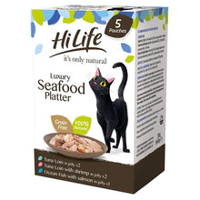 it's only natural - Wet Cat Food - Luxury Seafood Platter in Jelly Tuna Loin Salmon Shrimps - 100% Natural Grain Free, 20 Pouches x 50g