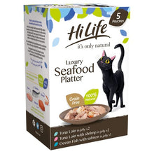 it's only natural - Wet Cat Food - Luxury Seafood Platter in Jelly Tuna Loin Salmon Shrimps - 100% Natural Grain Free, 20 Pouches x 50g