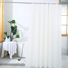 (Ivory) PEVA Shower Curtain With 12 Curtain Hook Mould & Mildew Water Resistant Washable Premium Liner Bathroom Curtain Long Shower Curtain, 180cm x 180cm