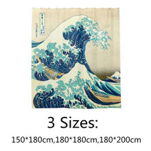 Japanese Painting Great Wave Off Kanagawa Waterproof Shower Curtain With Hooks