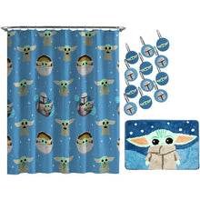 Jay Franco Star Wars The Mandalorian Blue Space 14 Piece Bathroom Set