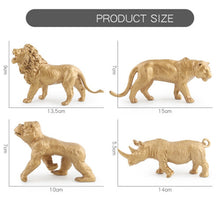 JJBRDZ 7 Piece/Set Static Gold Edition Simulation Zoo Model Toys Decoration