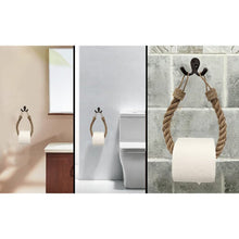 Jute Rope Toilet Paper Holder Bathroom Décor Knot Design Jute Knots Wall Mount