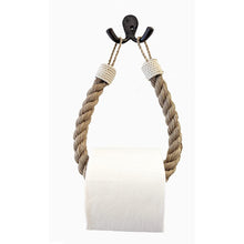 Jute Rope Toilet Paper Holder Bathroom Décor Knot Design White Knots Wall mount