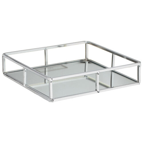 Karina Bailey Silver Metal Tray Ideal For Placing Ornaments and Candles On Top Of.