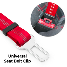 KCT 2 Pack Dog Seat Belt Clip Lead - Red