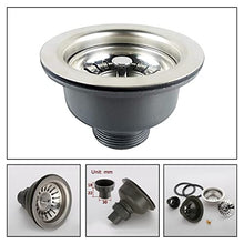 Kitchen Sink Drain Strainer Assembly Stainless Steel Sink Basket Strainer Plug Waste Sink for Home, Kitchen, Balcony Sink