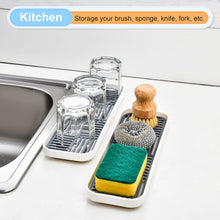 Kitchen Soap Dish, Double Sink Organizer