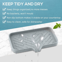 Kitchen Soap Tray,Kitchen Sink Tray Sponge Tray Kitchen Sponge Holder Self Draining Silicone Soap Holder for Bath Room