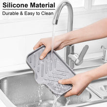 Kitchen Soap Tray,Kitchen Sink Tray Sponge Tray Kitchen Sponge Holder Self Draining Silicone Soap Holder for Bath Room