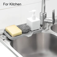 Kitchen Soap Tray,Kitchen Sink Tray Sponge Tray Kitchen Sponge Holder Self Draining Silicone Soap Holder for Bath Room